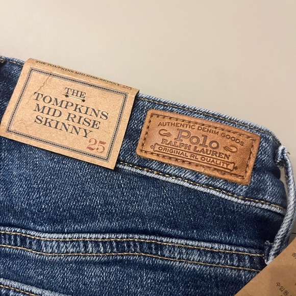 BNWT Polo Ralph Lauren Tompkins Mid Rise Skinny Jeans - Picture 2 of 3